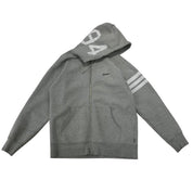 Supreme 94 Striped Zip-Up Hooded Sweatshirt Grey - Pre-Owned Size XL