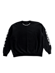 Chrome Hearts Neck Logo Crewneck Black/White (Preowned Size S) - Pre-Owned