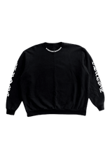Chrome Hearts Neck Logo Crewneck Black/White (Preowned Size S) - Pre-Owned