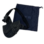 Dior Saddle Bag Black Oblique Jacquard - Pre-Owned