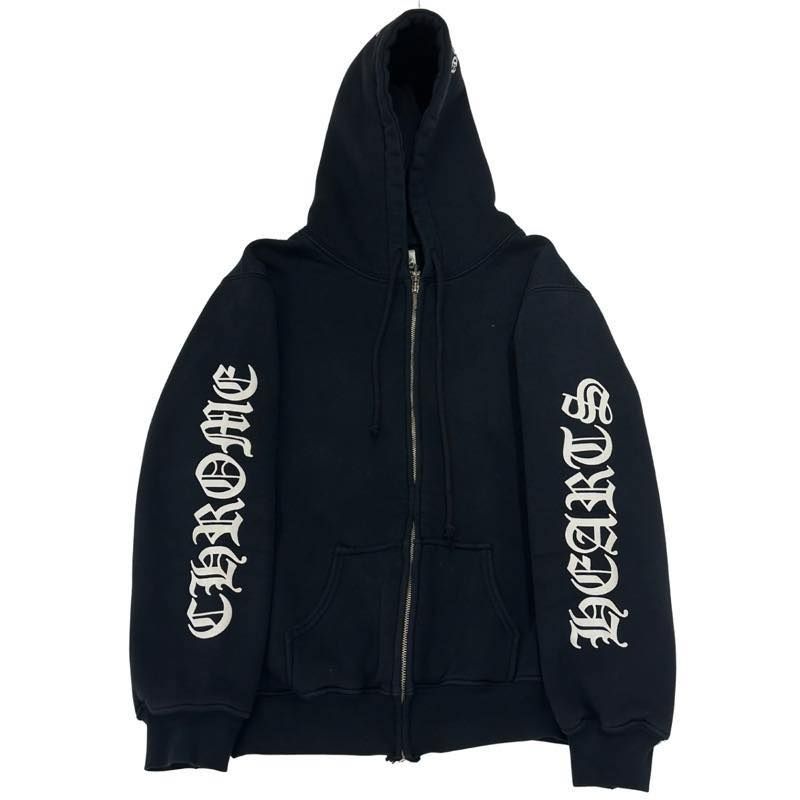 Chrome Hearts Horseshoe Thermal Zip-Up Hoodie - Pre-Owned Size S