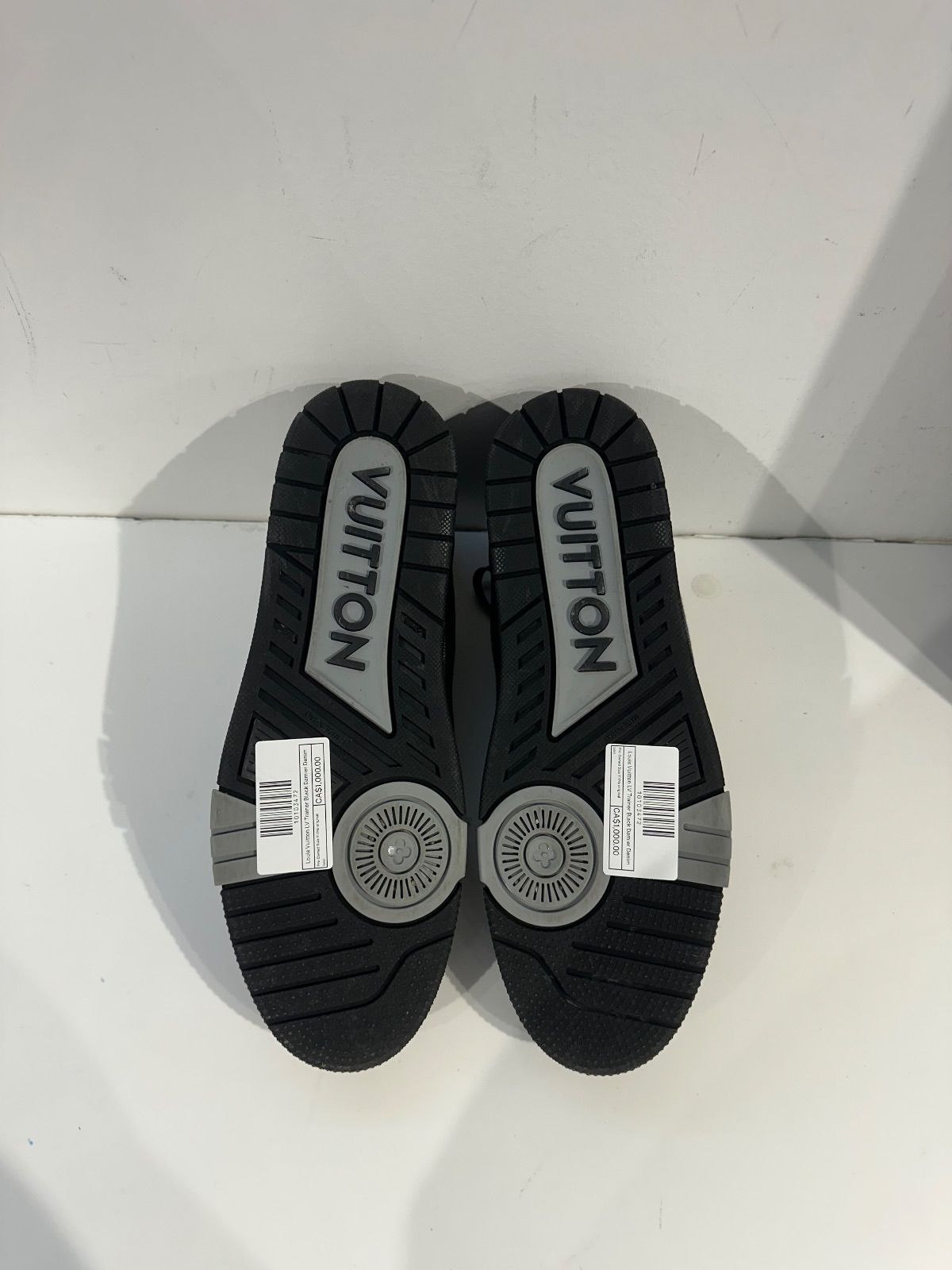Louis Vuitton LV Trainer Black Damier Denim - Pre-Owned Size 11 (No original box)
