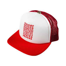Chrome Hearts Eye Chart Trucker Hat Red
