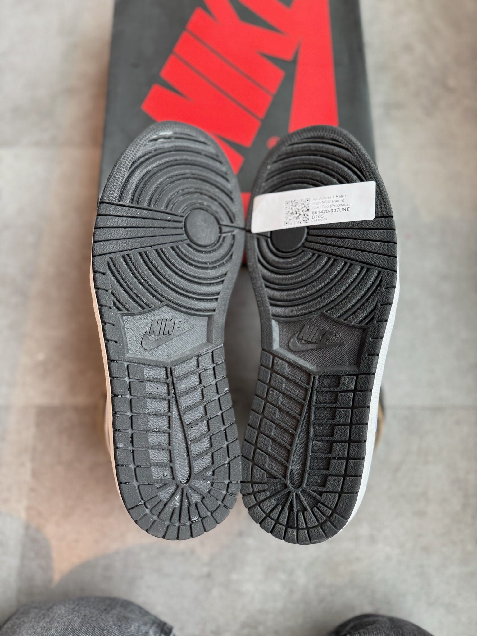 Air Jordan 1 Retro High NRG Patent Gold Toe - Pre-Owned Size 10.5