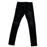Amiri MX1 Leather Playboy Jean Black - Lightly Used Size 34