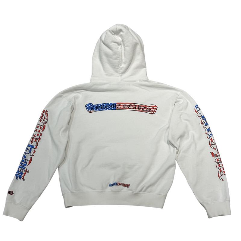 Chrome Hearts Matty Boy American Flag Hoodie White - Pre-Owned Size M