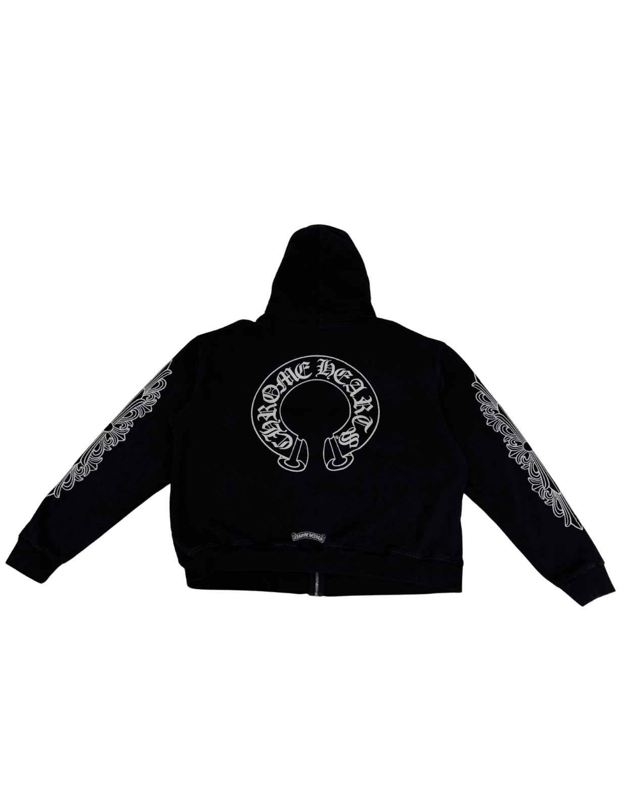 Chrome Hearts Horseshoe Thermal Floral Zip-Up Hoodie Black - Pre-Owned Size M