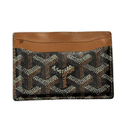 Goyard Saint Sulpice Card Holder Black Natural (Preowned) - Pre-Owned