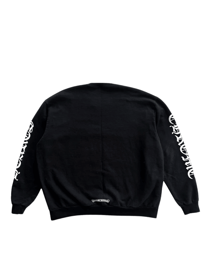 Chrome Hearts Neck Logo Crewneck Black/White (Preowned Size S) - Pre-Owned