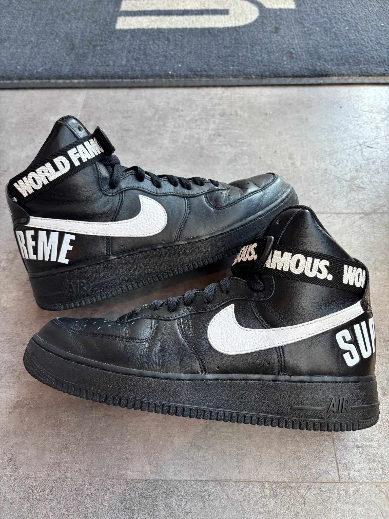 Nike Air Force 1 High Supreme World Famous Black - Pre-Owned Size 10 (No original box)