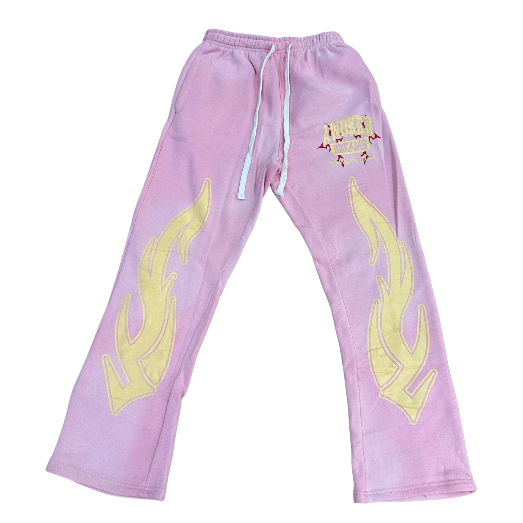 Awoken Dreams V1 Flared Sweatpants Pink