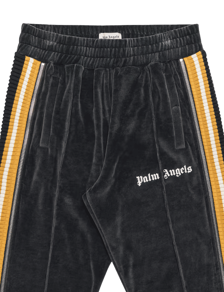 Palm Angels Chenille Track Pants Black/Yellow