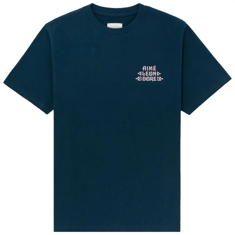 AIime Leon Dore Fleur Logo Tee Moonlight Ocean