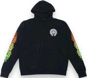 Chrome Hearts Gradient Floral Sleeve Pullover Hoodie Black