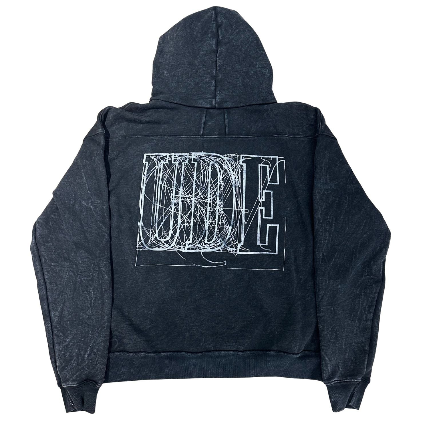 Rhude Scribble Hoodie Black - Pre-Owned Size XL