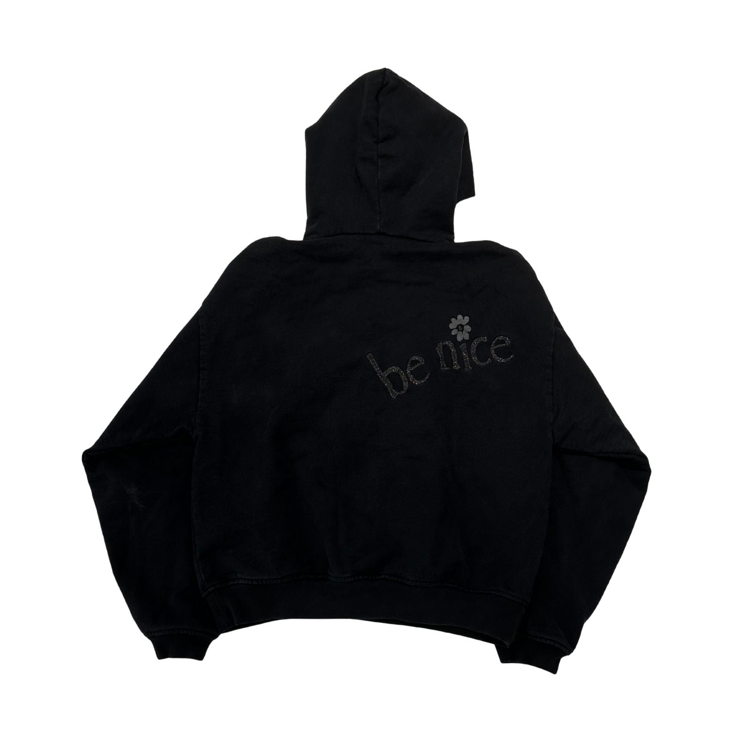 Dior x ERL Be Nice Fleece Relaxed Hoodie Black - Pre-Owned Size M