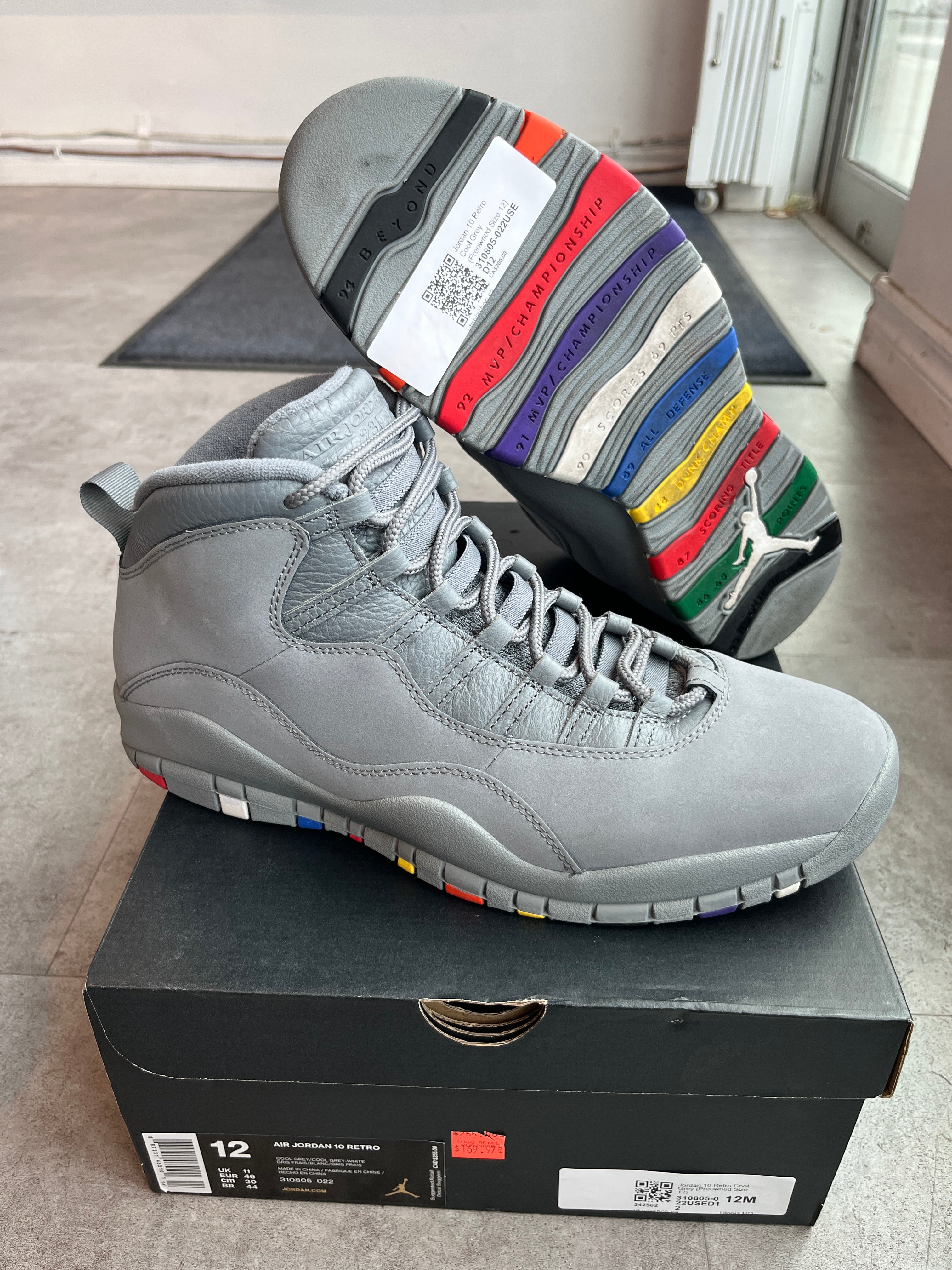 Jordan 10 Retro Cool Grey (Preowned Size 12)