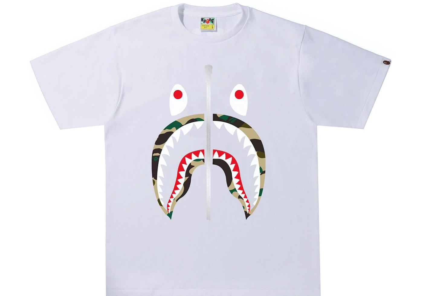 BAPE-1st-Camo-Shark-Tee-SS22-White-Yellow.webp