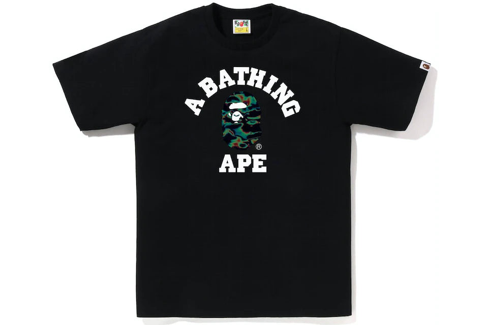 Bape Thermography College Tee Black