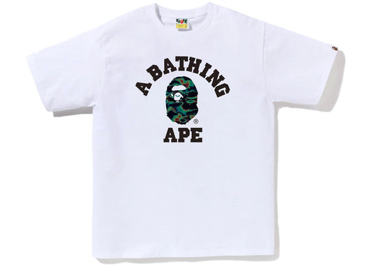 Bape Thermography College Tee White