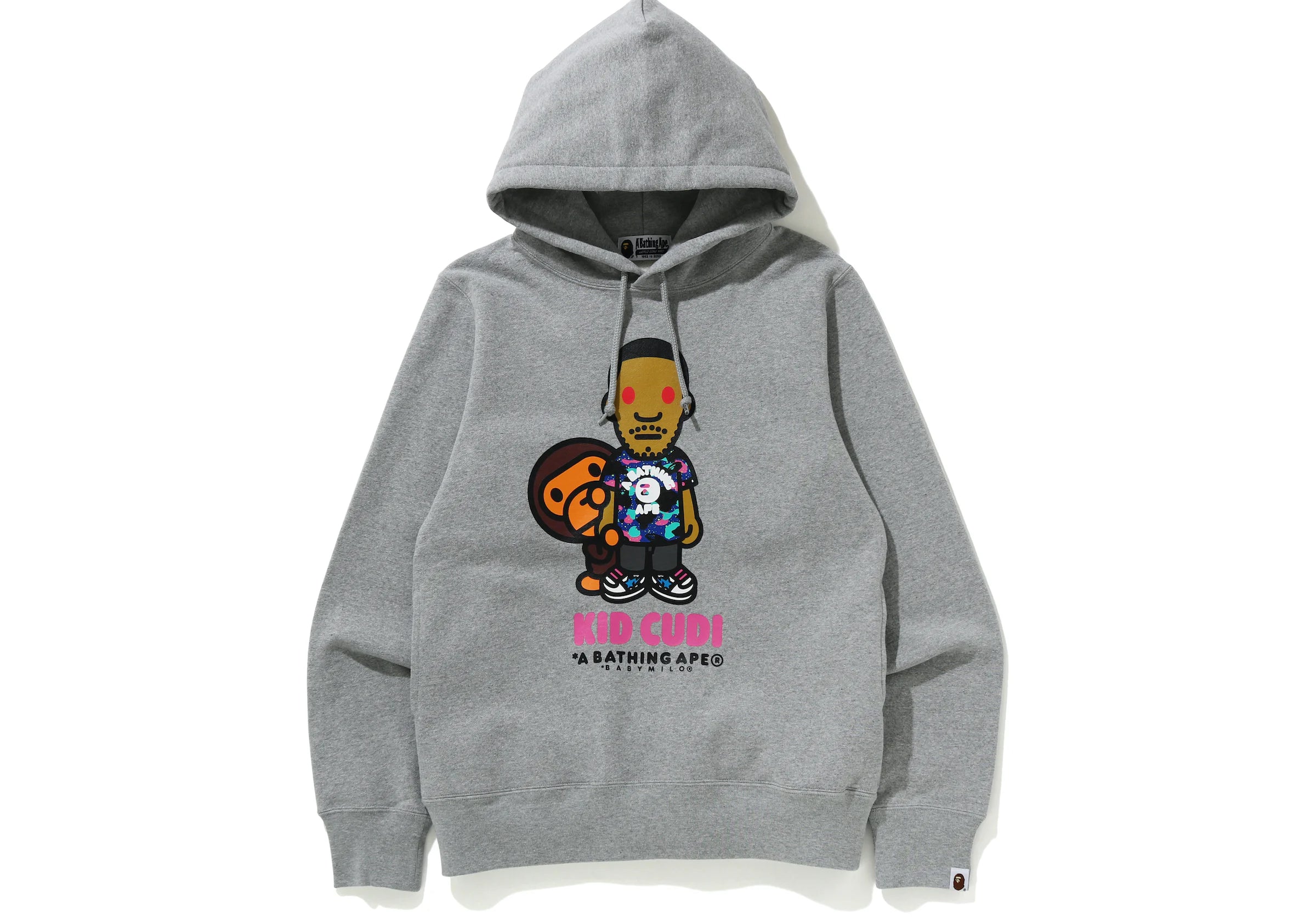 Bape x Kid Cudi Baby Milo Pullover Hoodie Grey Utopia Shop