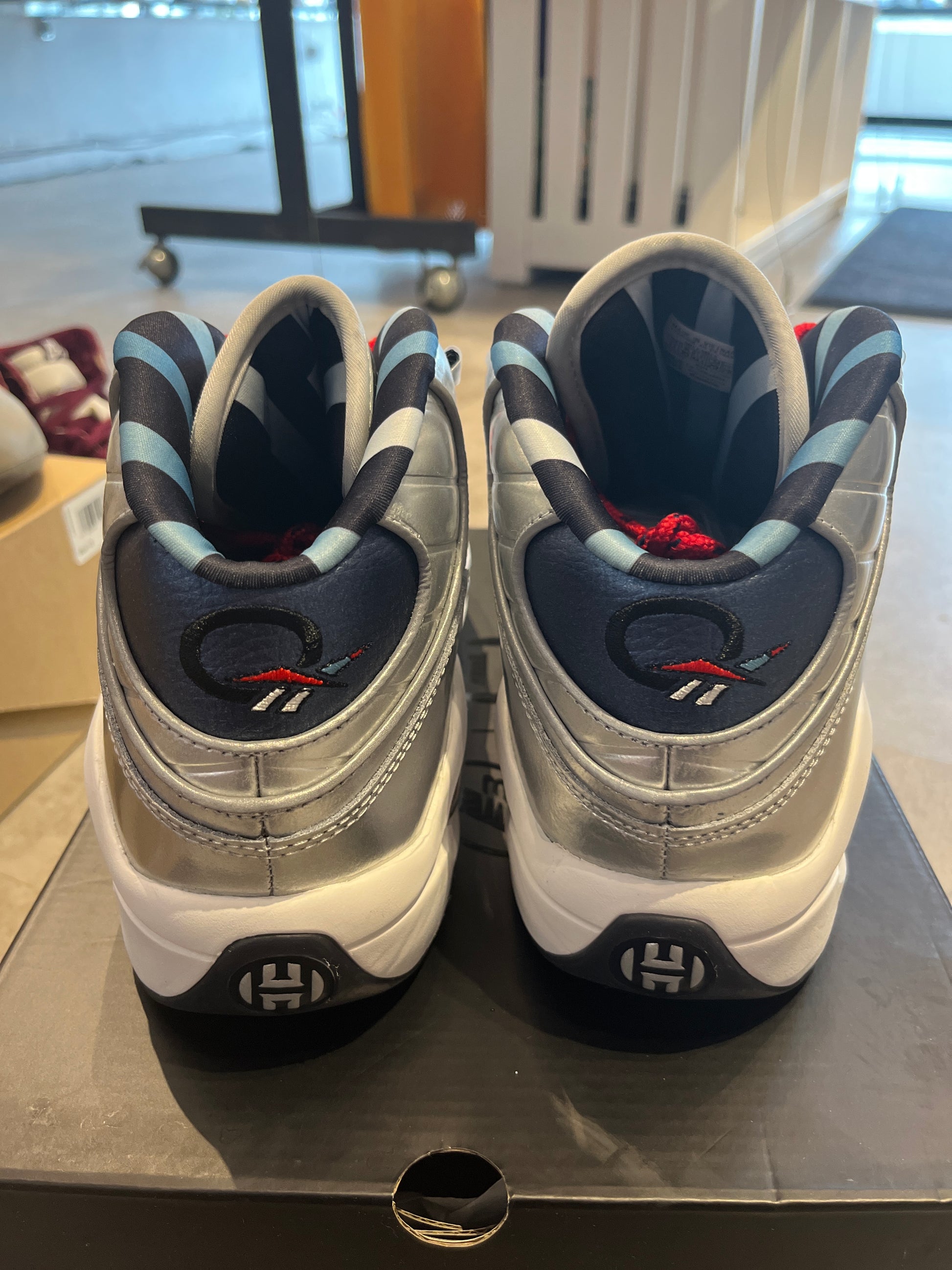Reebok Question Mid Iverson X Harden Silver Cross-Over (Preowned