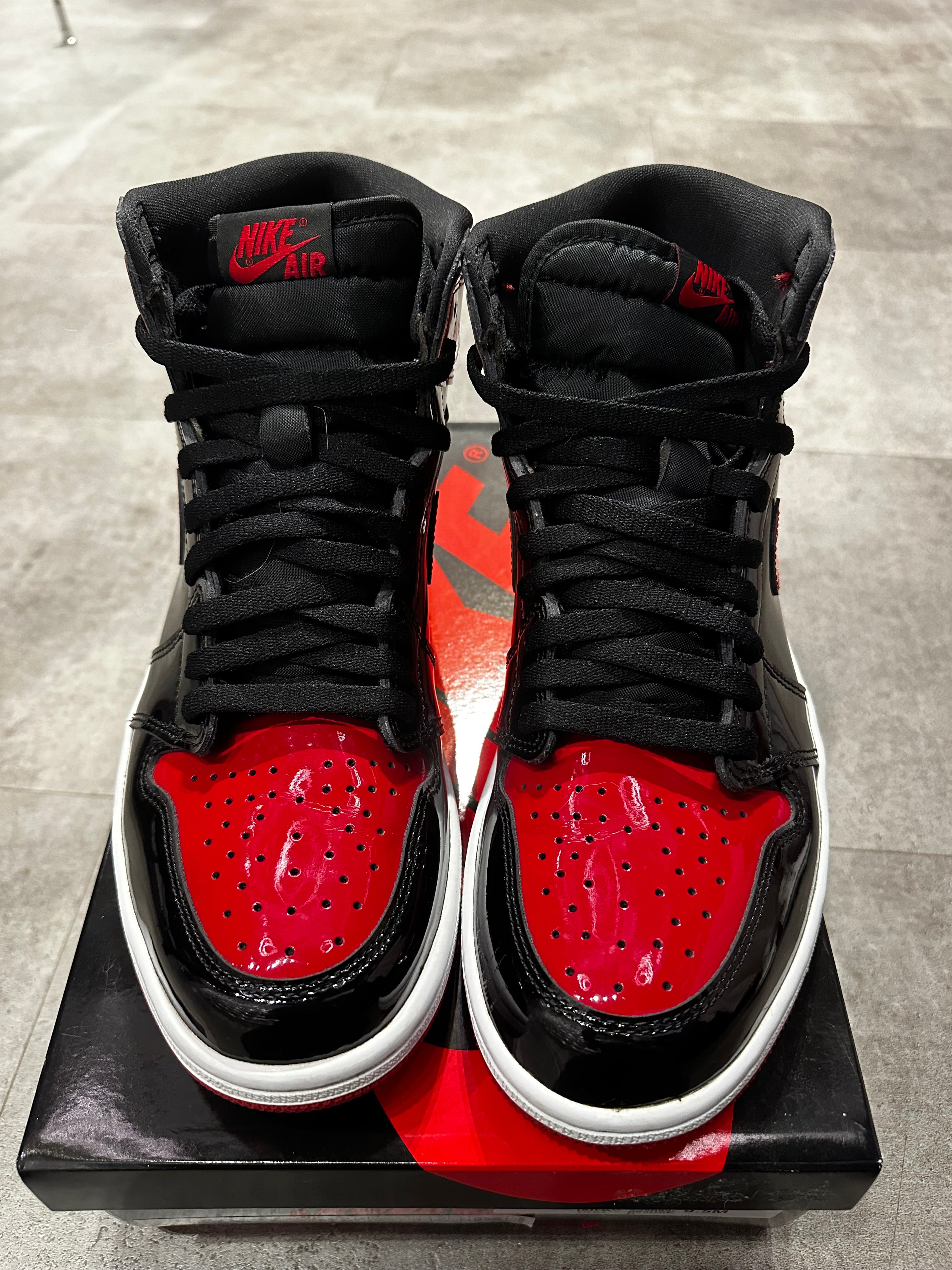 Jordan 1 Retro High OG Patent Bred (Preowned Size 9.5)