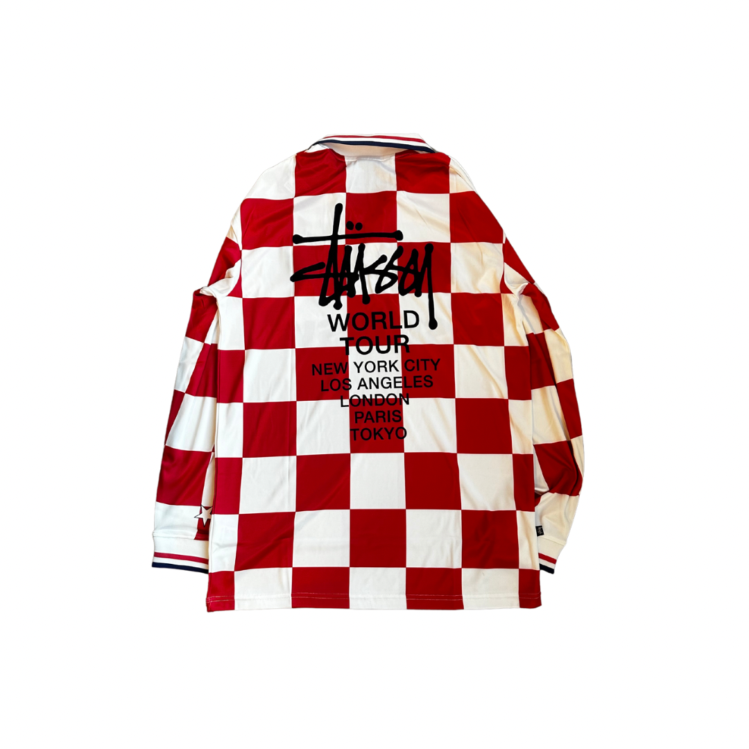 Stussy Croatia Football Polo Long Sleeve T-Shirt