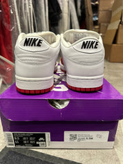 Nike SB Dunk Low Supreme Jewel Swoosh Red (Preowned Size 9.5 Rep Box)