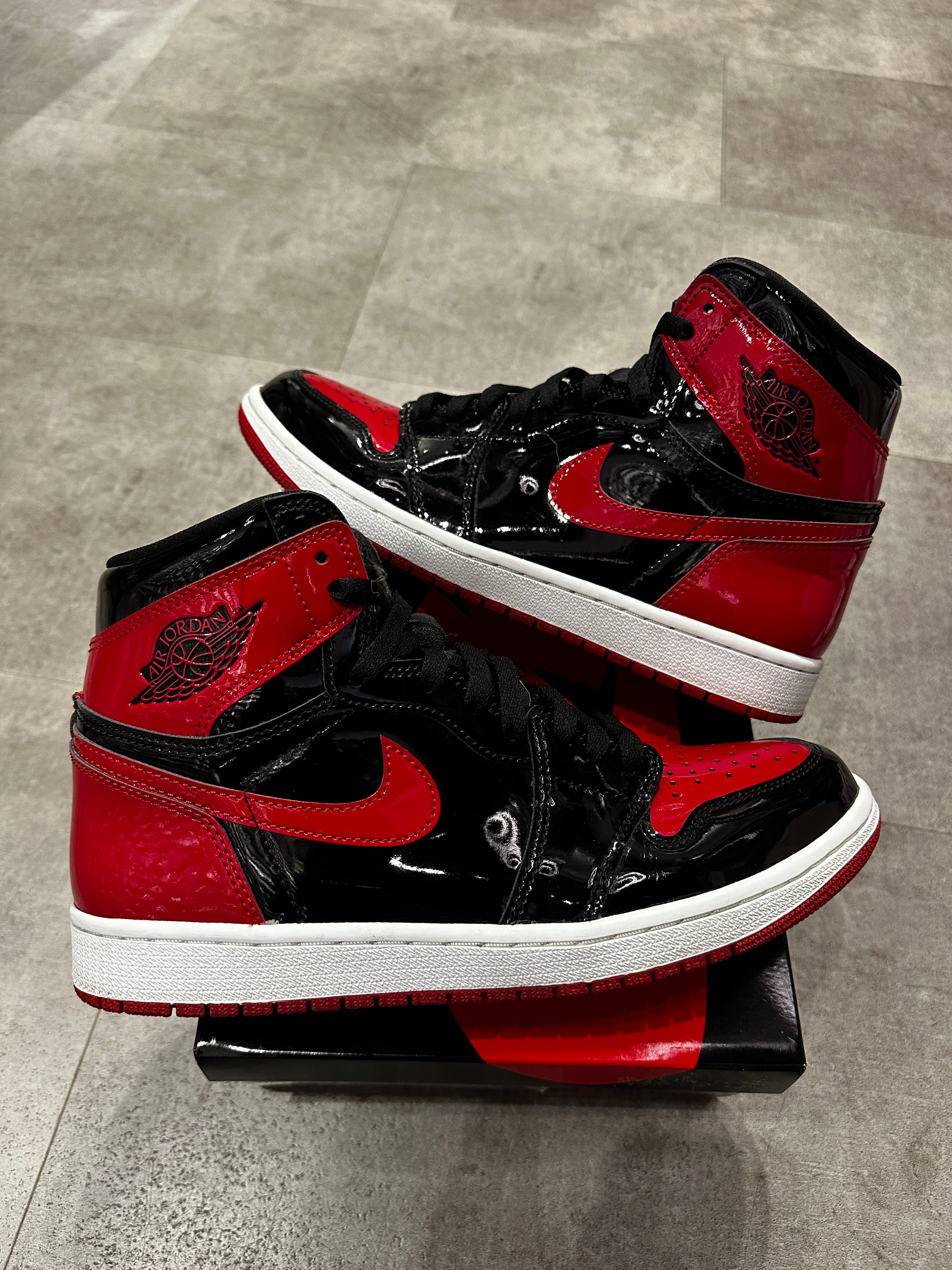 Jordan 1 Retro High OG Patent Bred (Preowned Size 9.5)