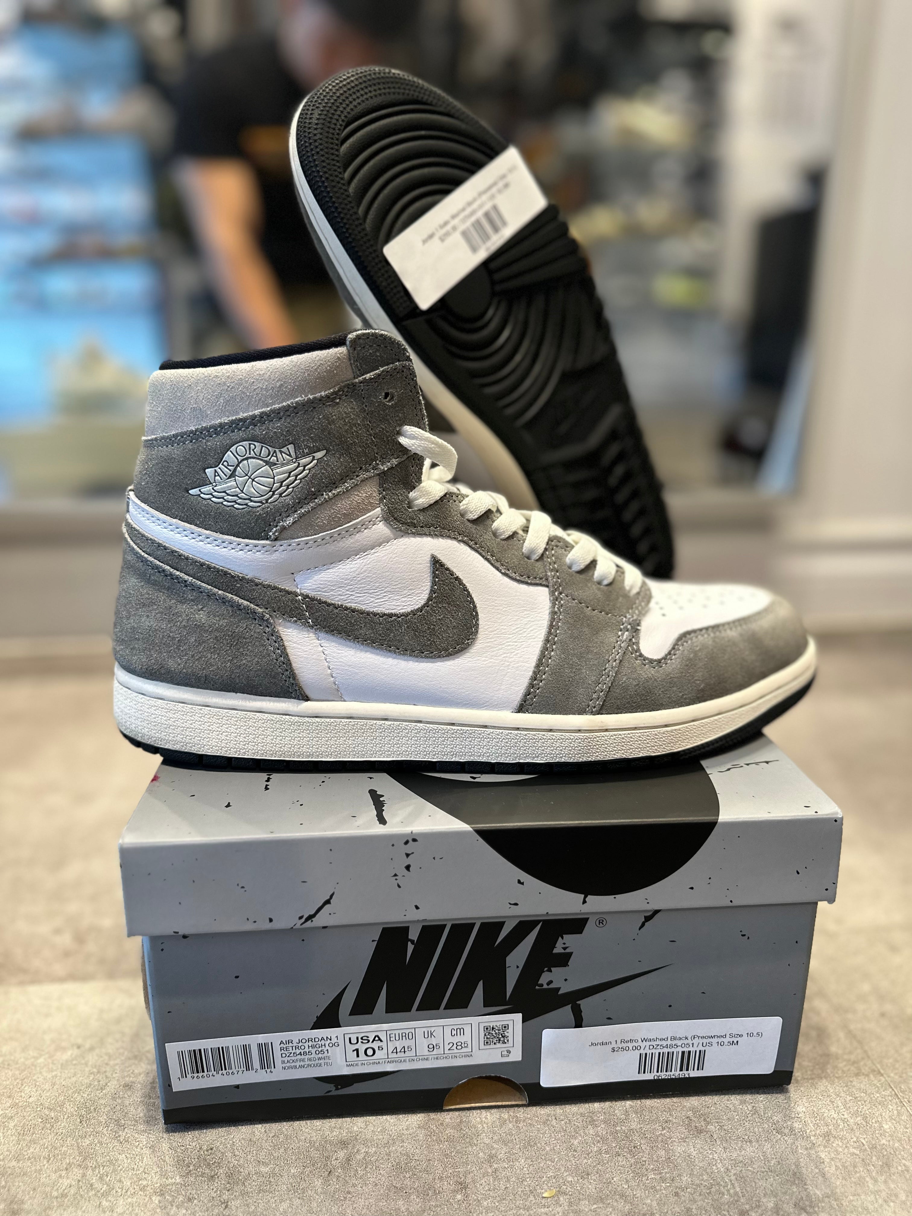 Jordan 1 Retro Washed Black (Preowned Size 10.5) – Utopia Shop