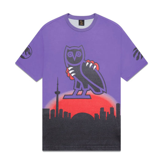 Ovo Toronto Raptors Jurassic Park Skyline T-Shirt Purple (Preowned)