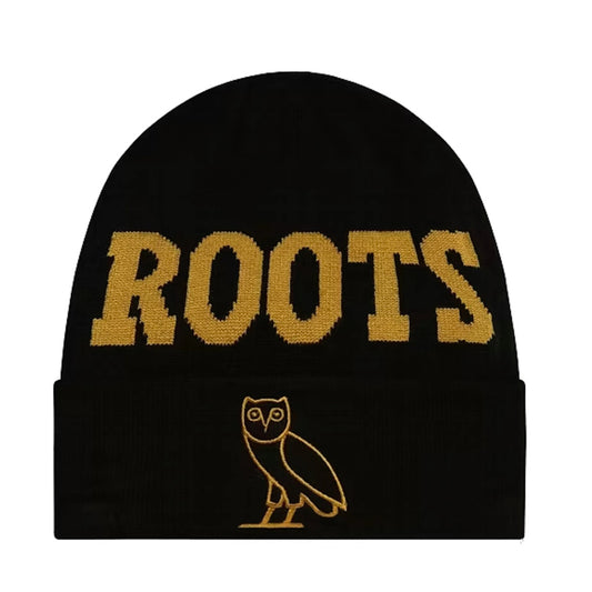 OVO x Roots Athletics Owl Beanie Black