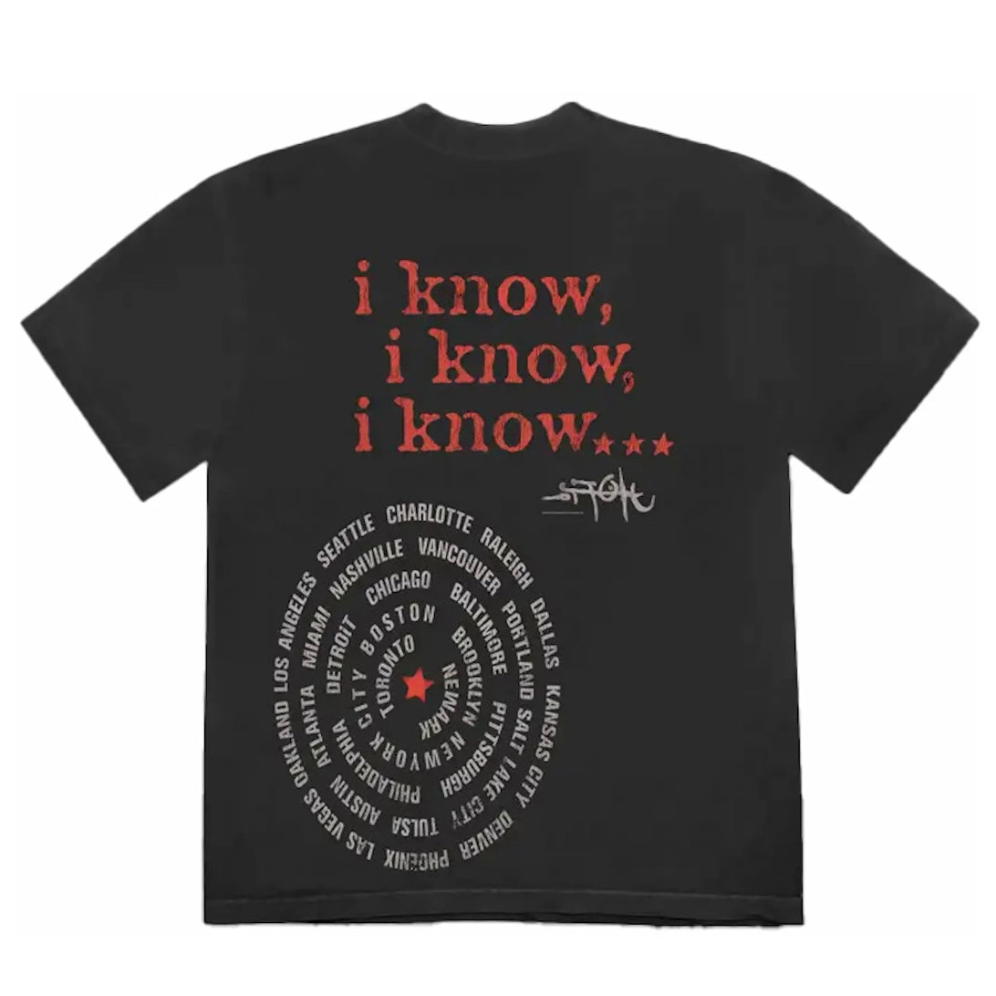 Travis Scott Utopia Circus Maximus 2023 "I Know" Tee Black