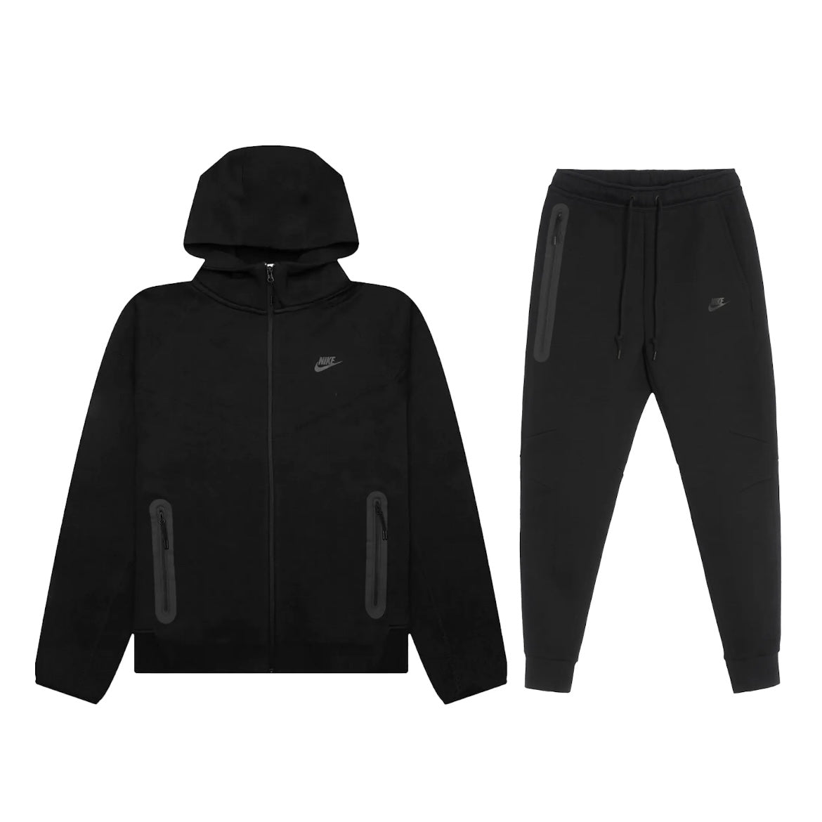 Nike Sportswear Tech Fleece Full-Zip Hoodie & Joggers Set Black/Black
