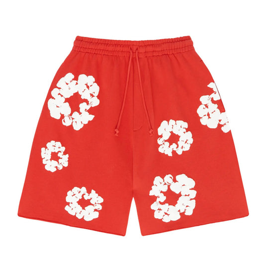 Denim Tears The Cotton Wreath Shorts Red