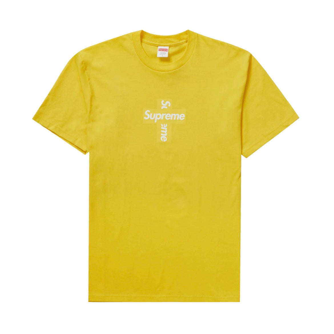 Supreme Cross Box Logo Tee Yellow