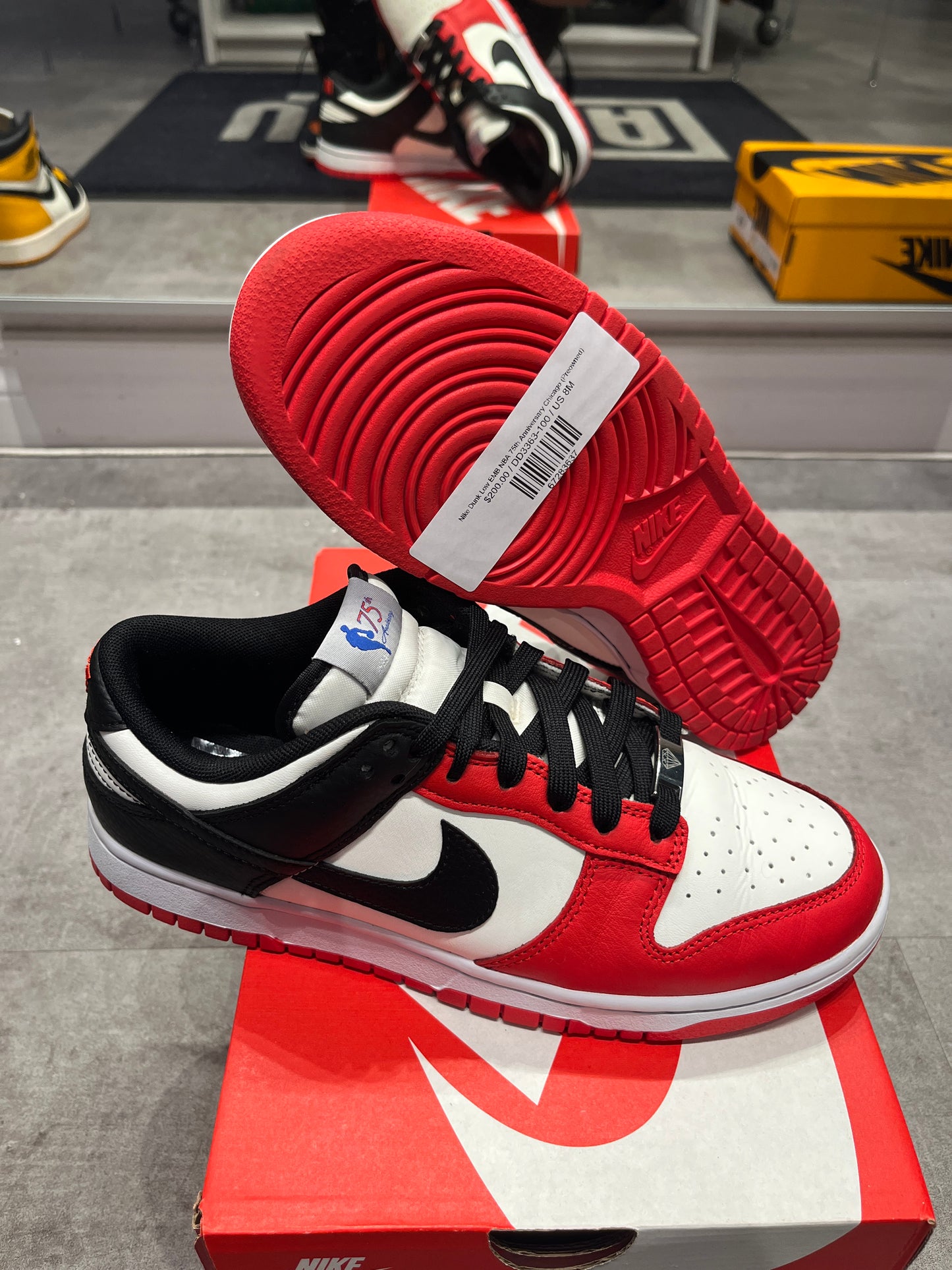 Nike Dunk Low EMB NBA 75th Anniversary Chicago (Preowned)