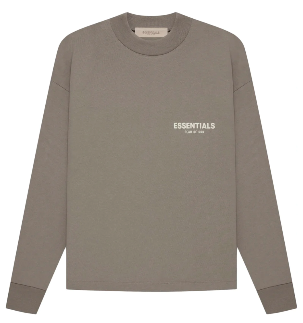 Fear of God Essentials Desert Taupe L/S T-Shirt (SS22) (Preowned Size L)