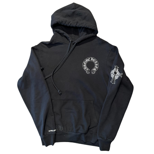 Chrome Hearts Triple Logo Pullover Hoodie Black (Preowned)