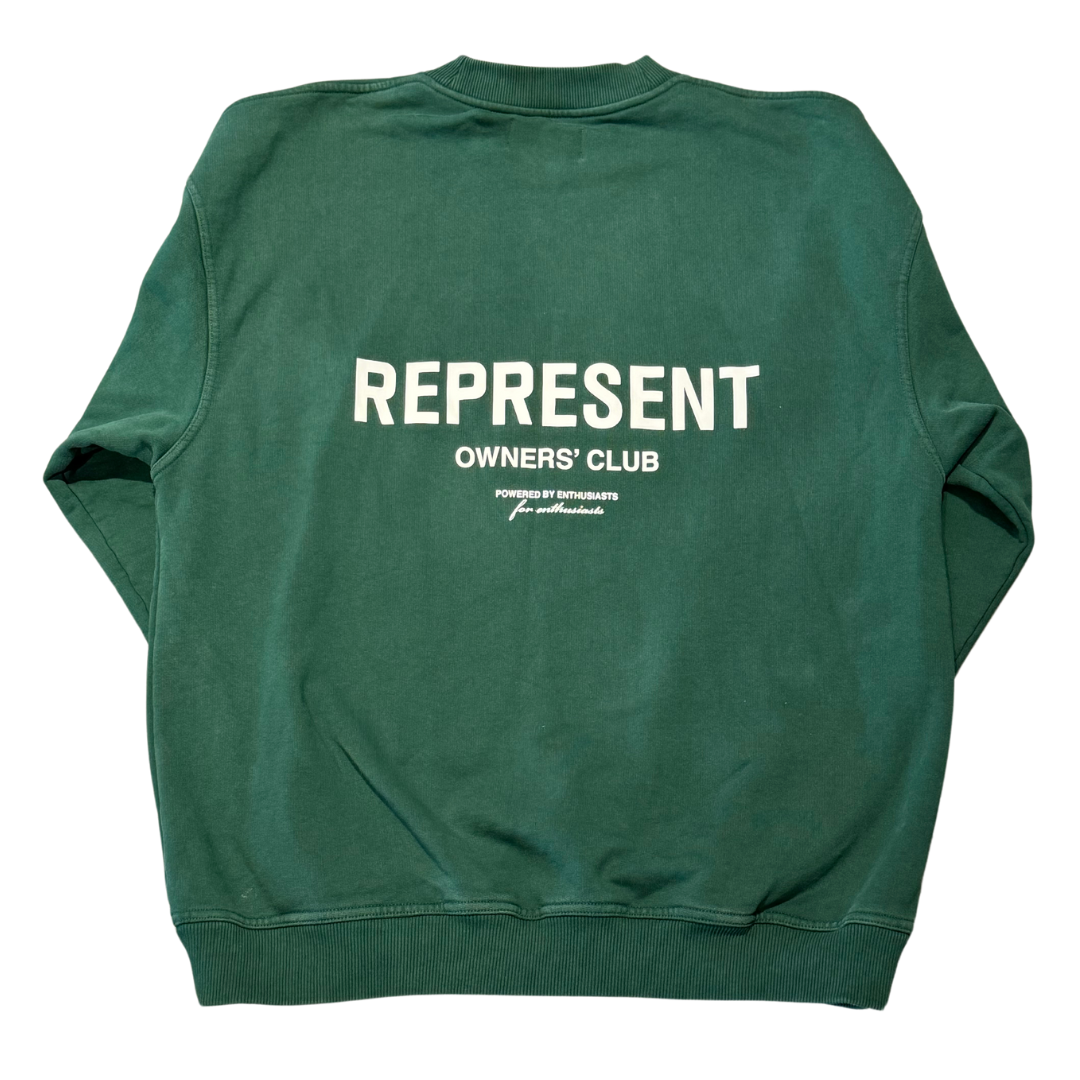 Represent Owners Club Crewneck Sweatshirt Green (Preowned)
