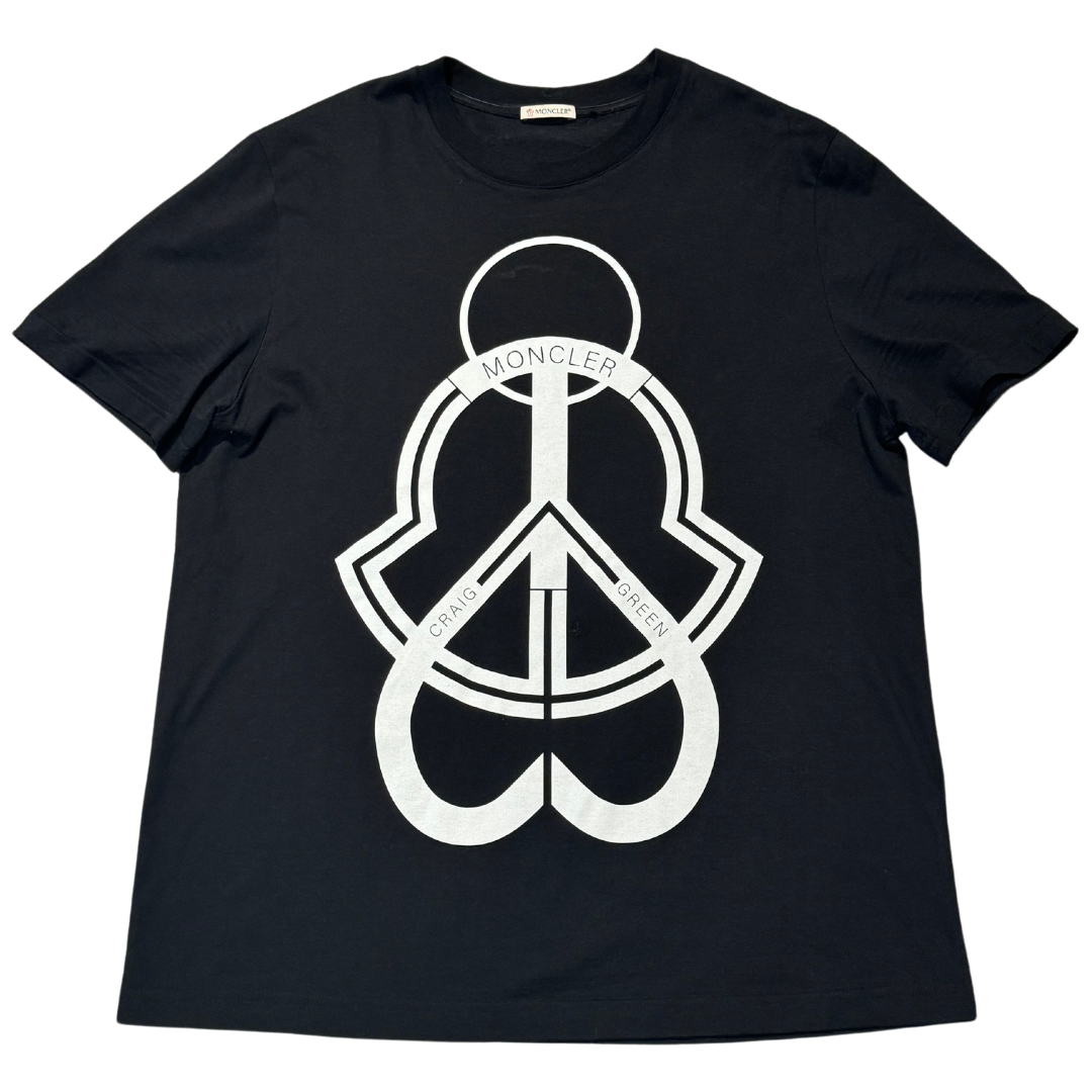 Moncler 5 Craig Green Logo Graphic Printed T-Shirt Black (Preowned)