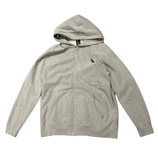 Ovo Embroidered Owl Logo Zip-Up Heather Grey (Preowned)