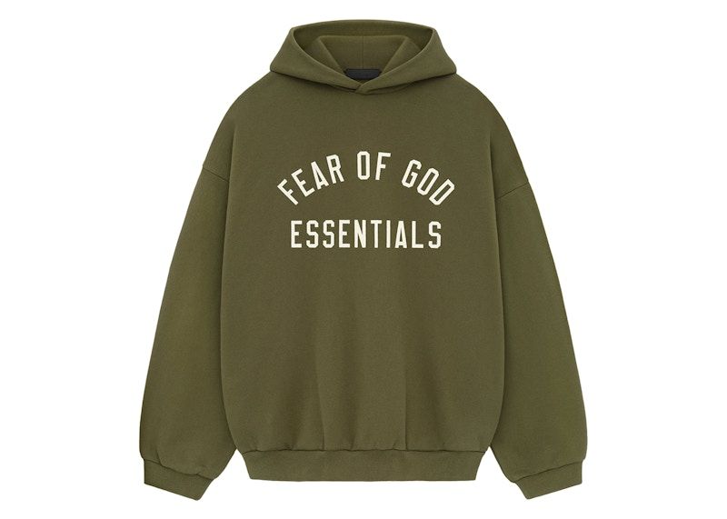 Fear of God Essentials Fleece Hoodie Military