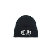 Chrome Hearts Embroidered CH Logo Black White Beanie