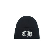 Chrome Hearts Embroidered CH Logo Black White Beanie