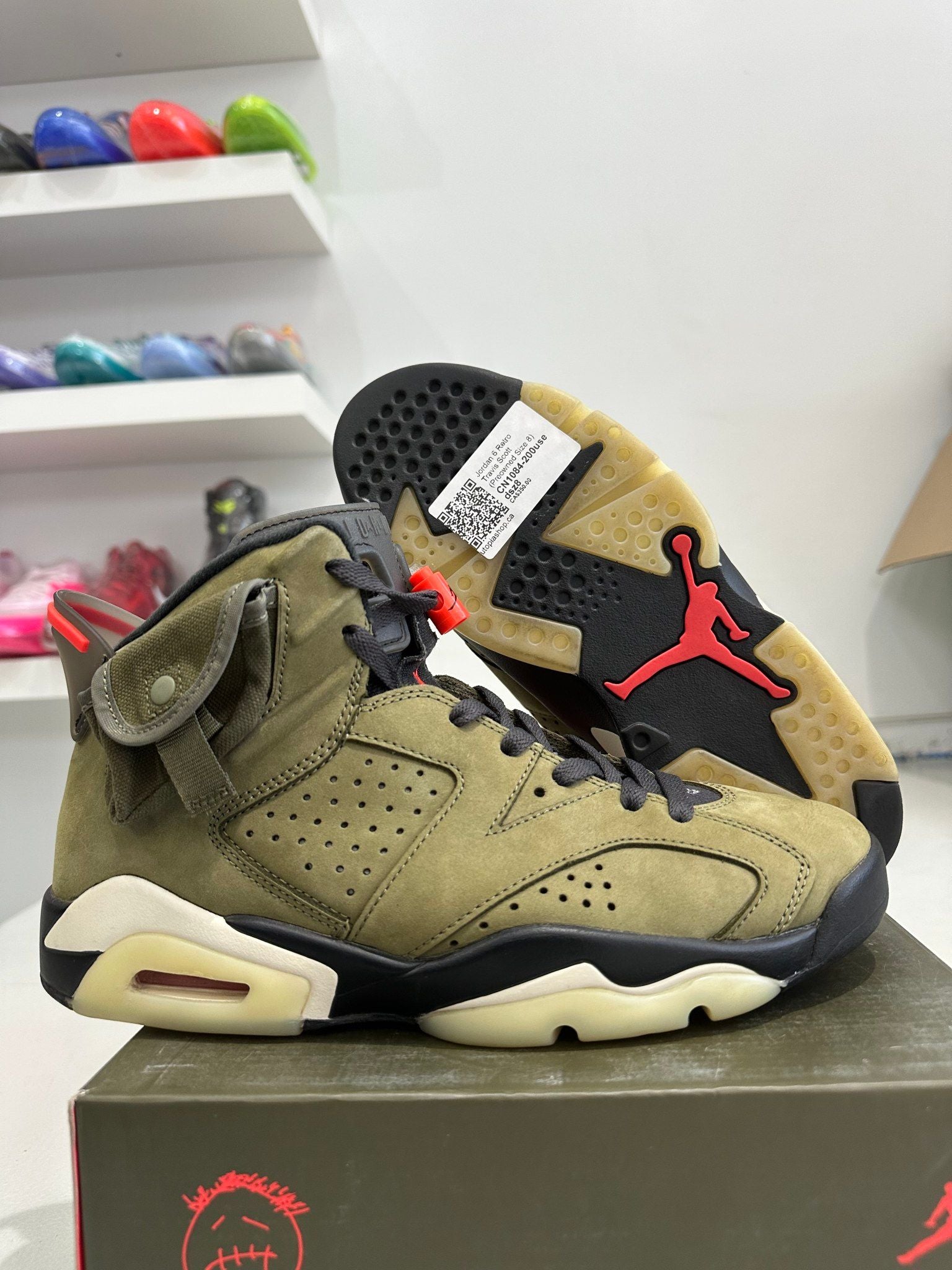 Jordan 6 Retro Travis Scott (Preowned Size 8) - Pre-Owned