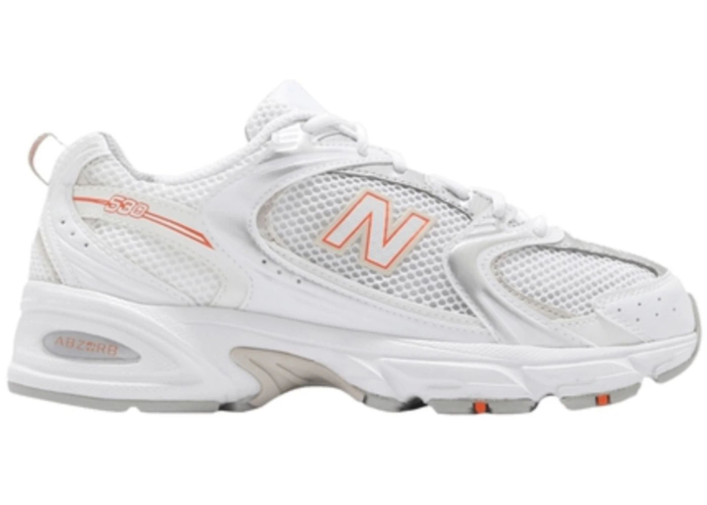 New Balance 530 White Silver Retro Orange