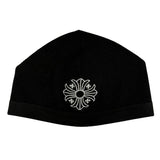Chrome Hearts Plus Cross Skull Cap Beanie Black/White - Lightly Used