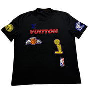 Louis Vuitton LV X NBA Multi Logo T-Shirt Black - Pre-Owned Size XXL